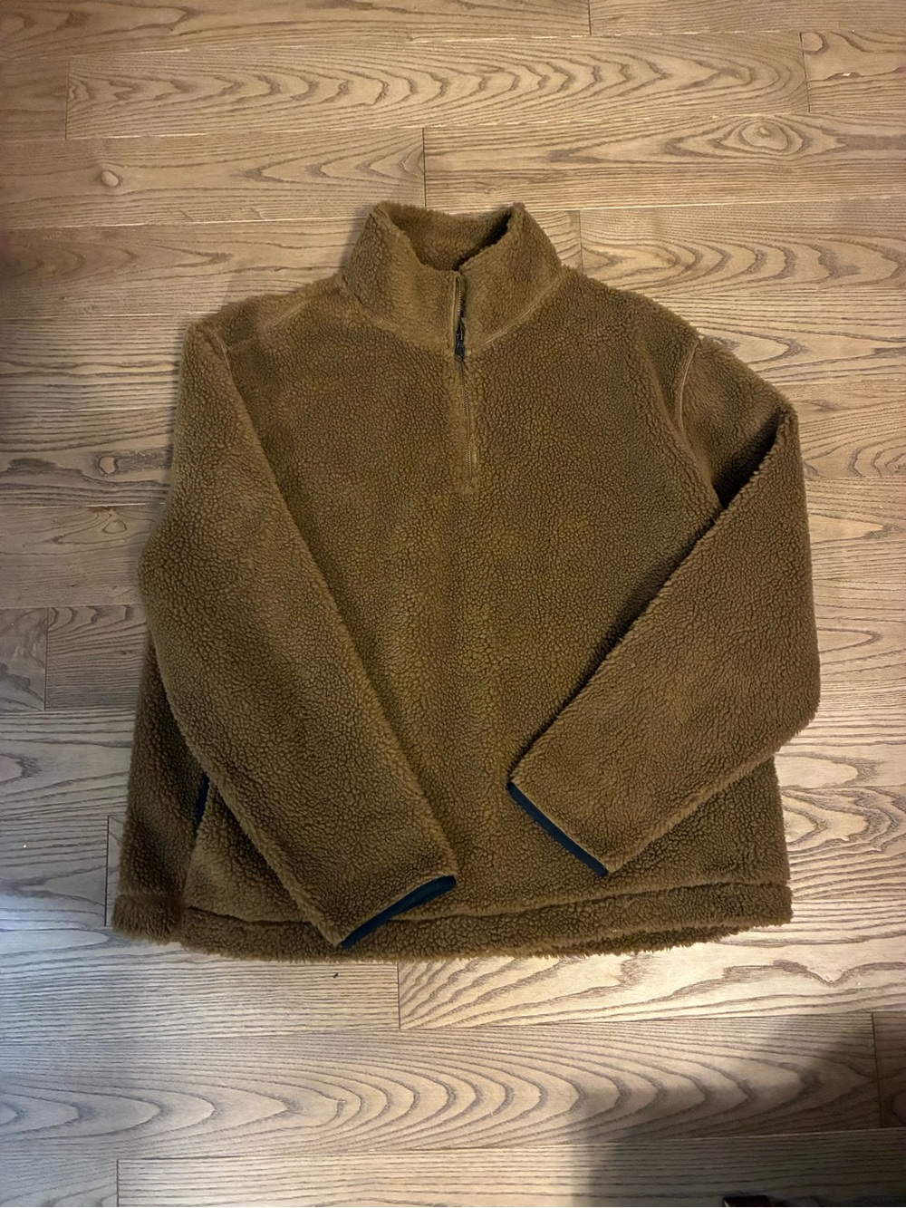 Banana Republic Tan Sherpa Half-Zip Pullover